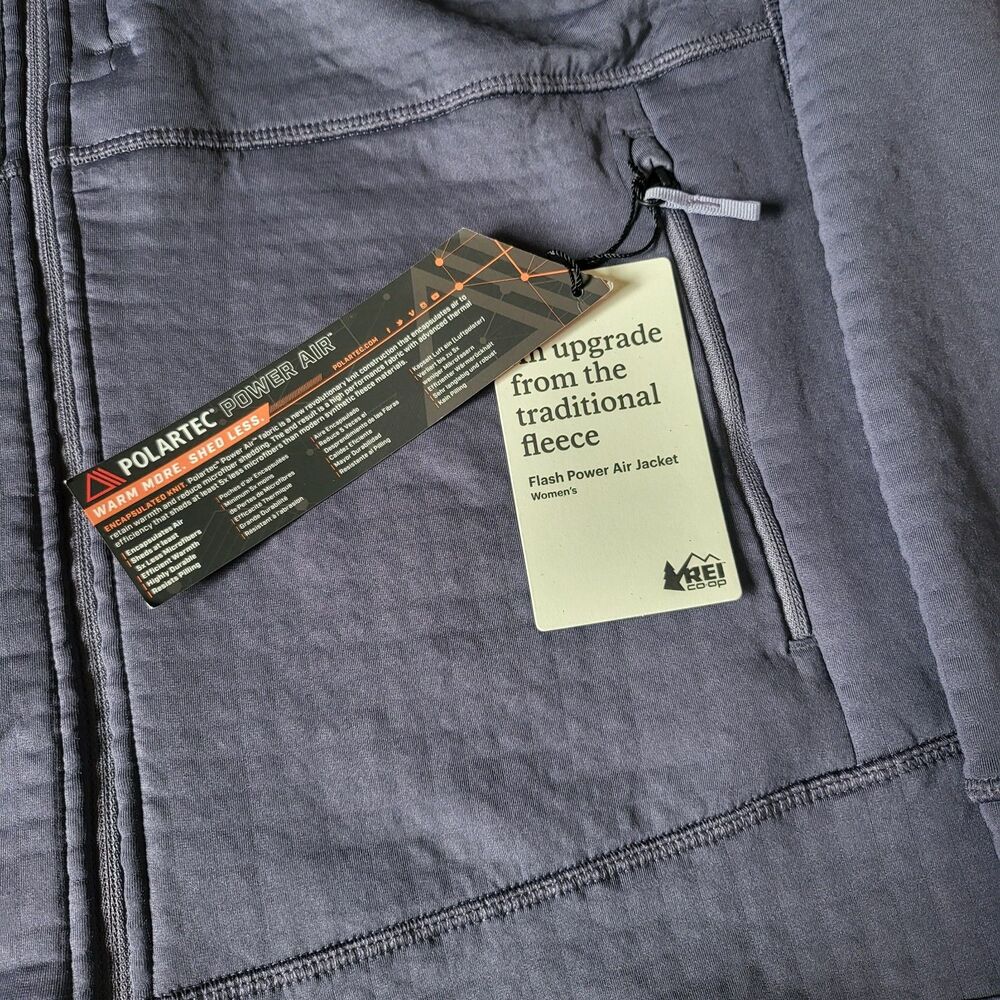 REI Co-op Polartec Grid Fleece Purple Jacket Women’s Large Full Zip Stretch - Picture 3 of 5